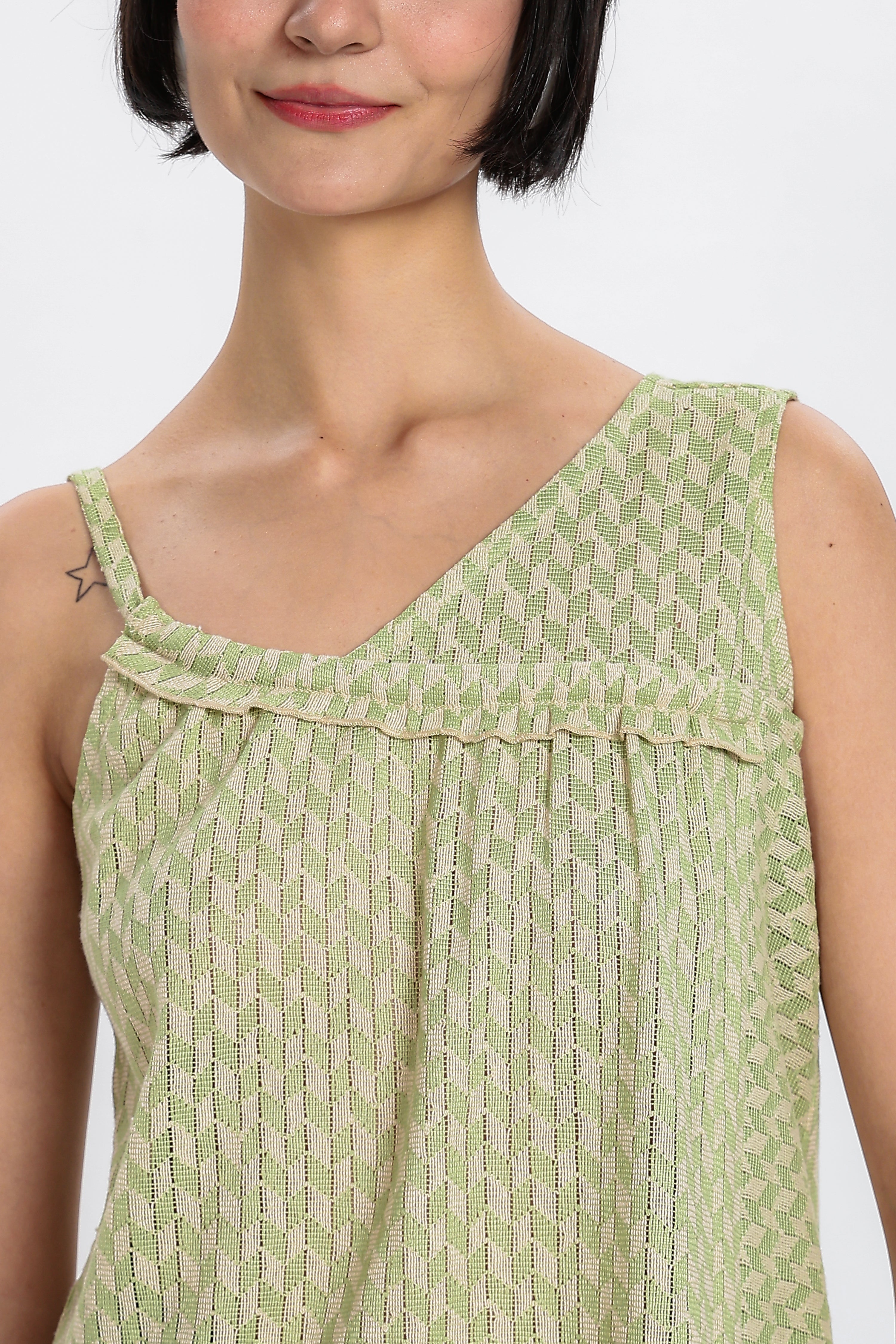 KNITTED TOP-GREEN
