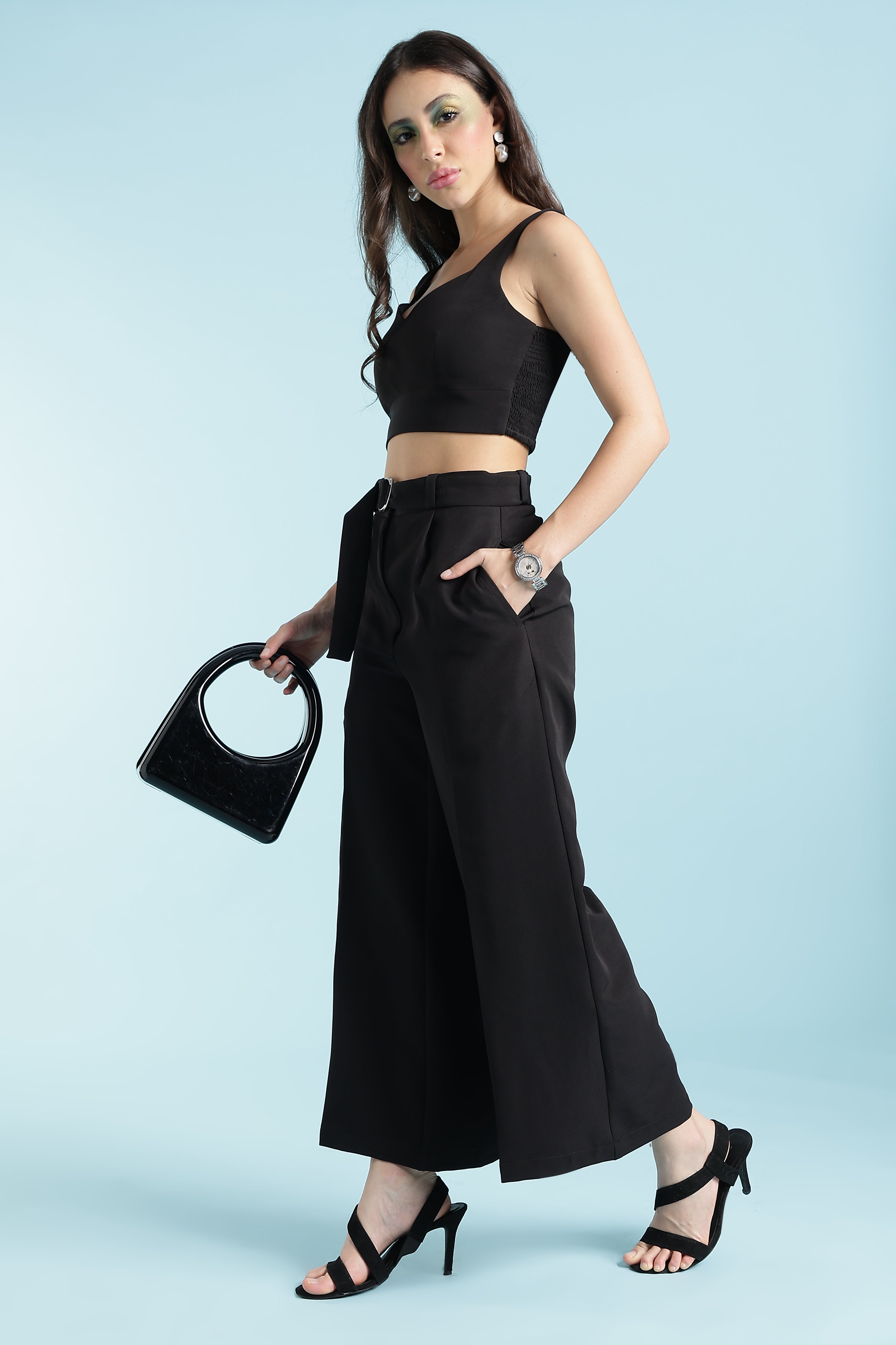 TANK TOP WITH PANT-BLACK