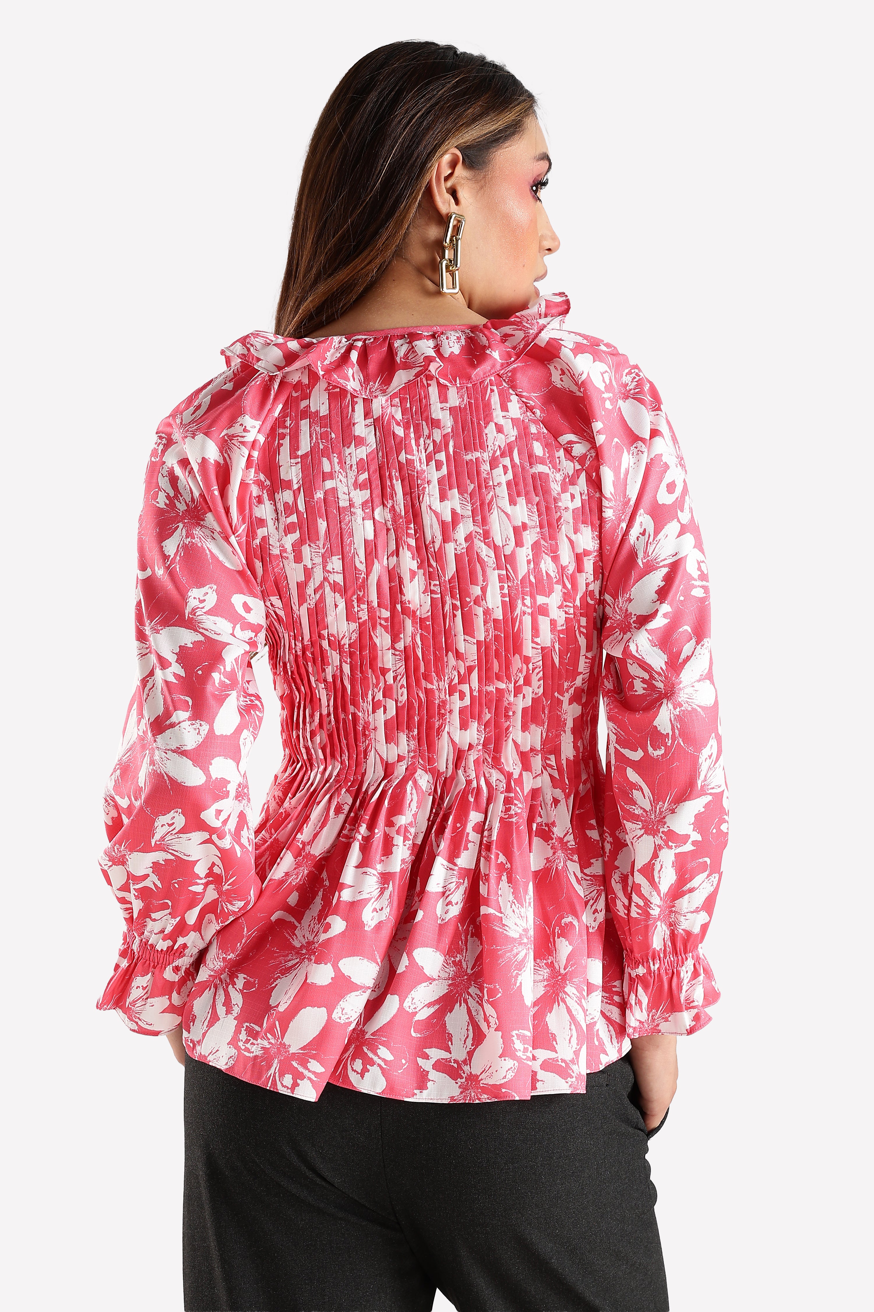PRINTED TOP-PINK