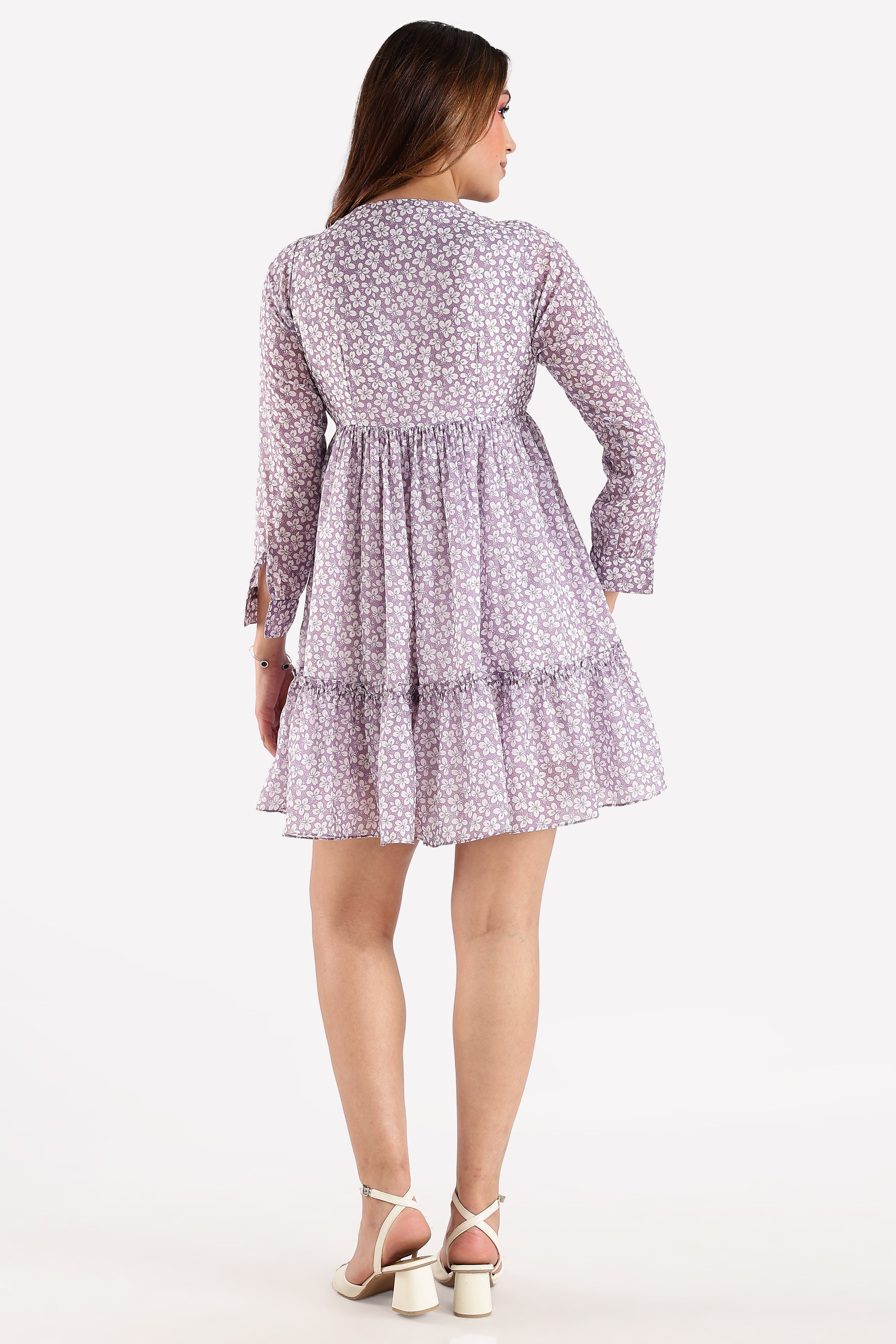 FLORA MINI DRESS-PURPLE