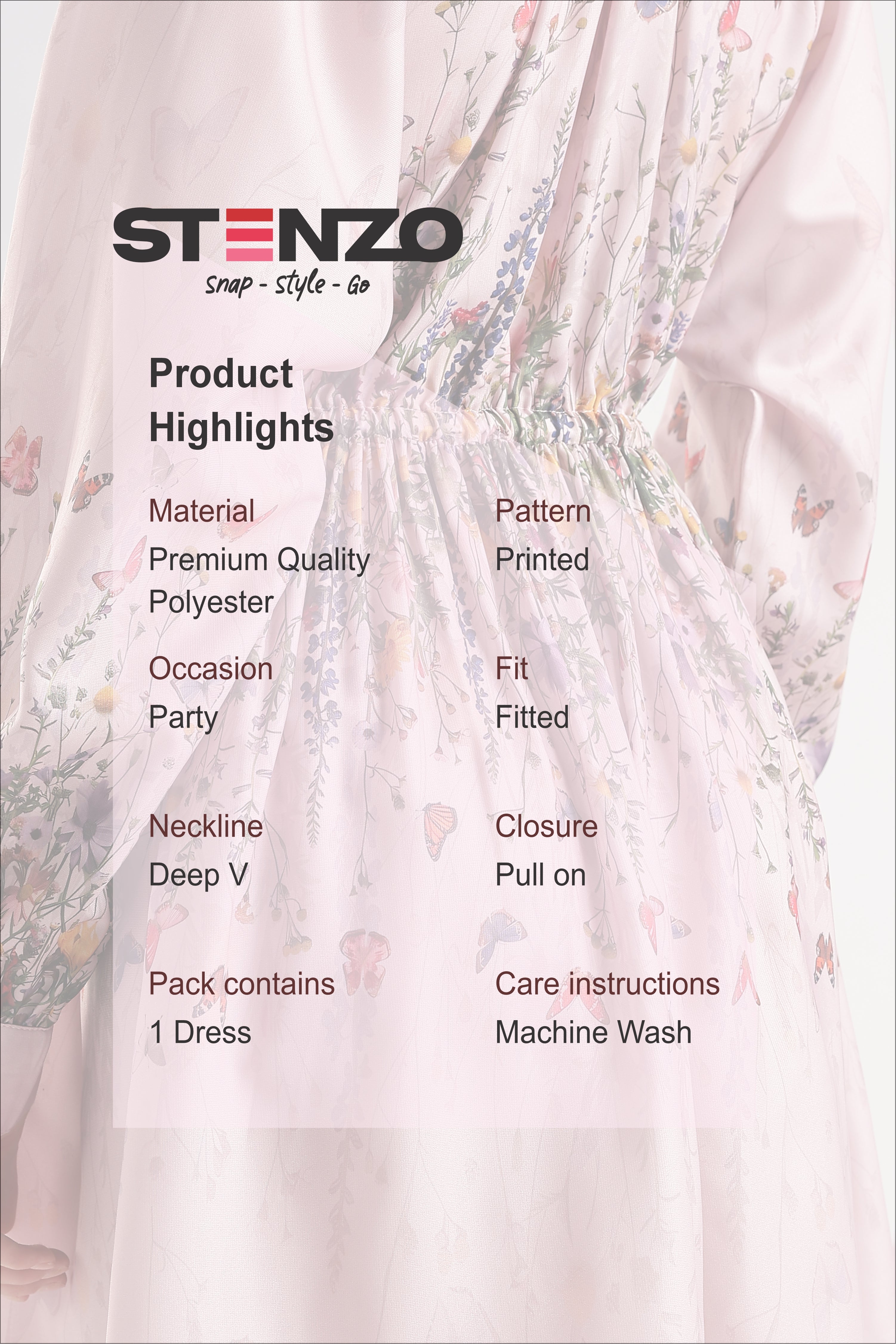 FLORAL MINI DRESS-PINK