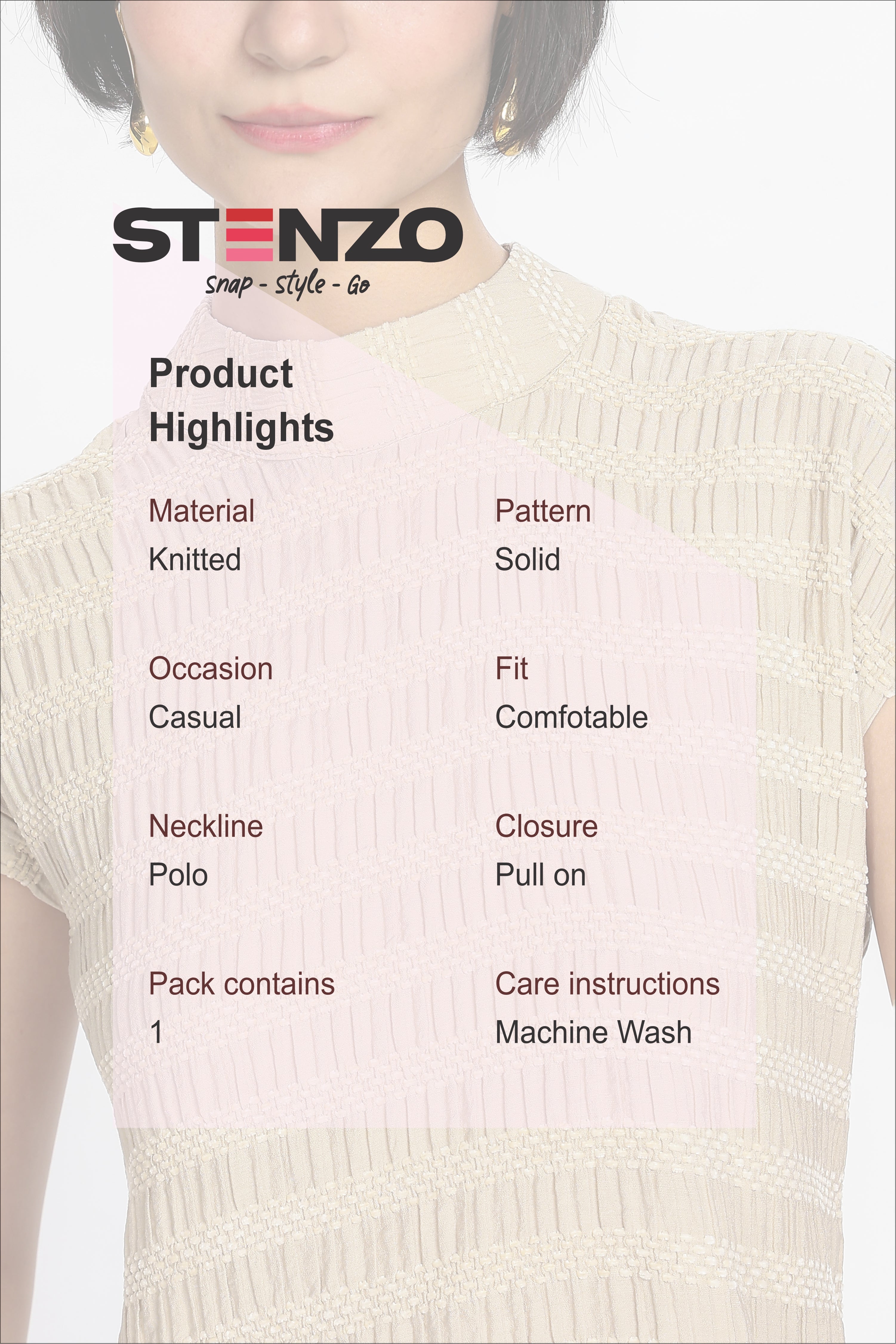 KNITTED TOP-ALMOND FROST