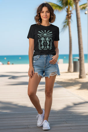 TWIN MERMAID GRAPHIC PRINTED T-SHIRT