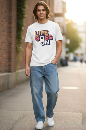 THE LIFE GOES ON RETRO GRAPHIC TEE