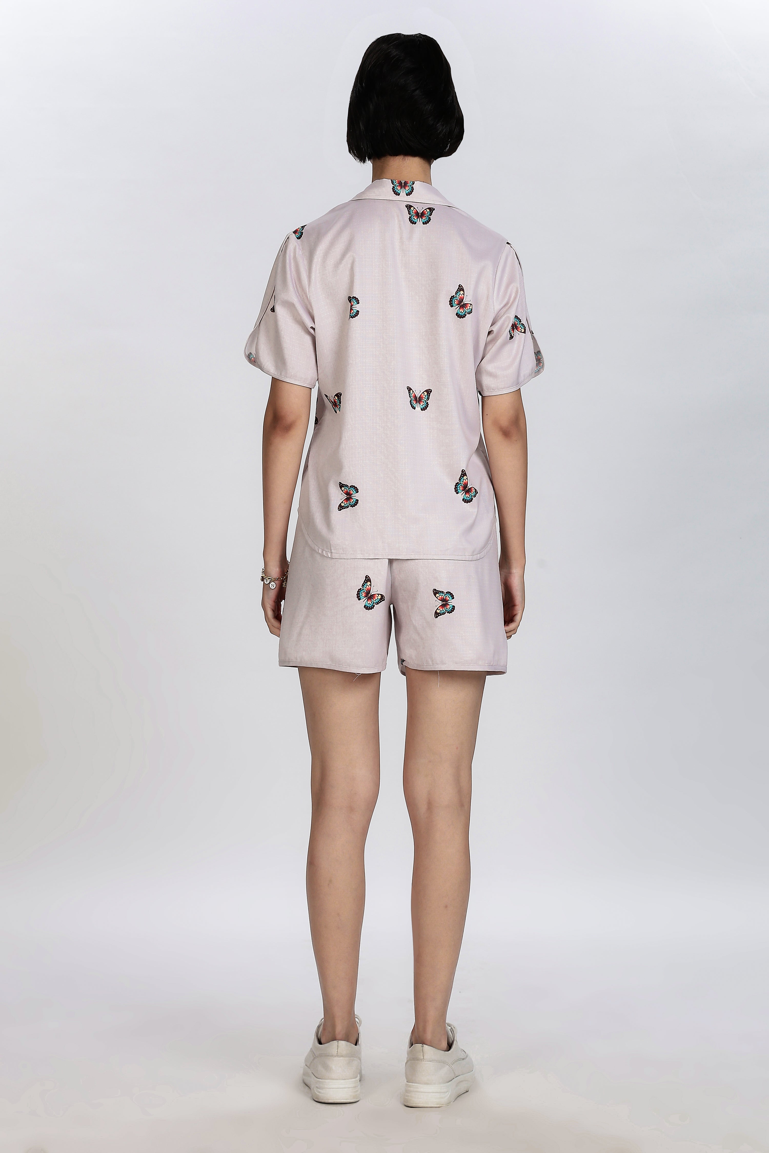 BUTTERFLY CO ORD SET-BEIGE