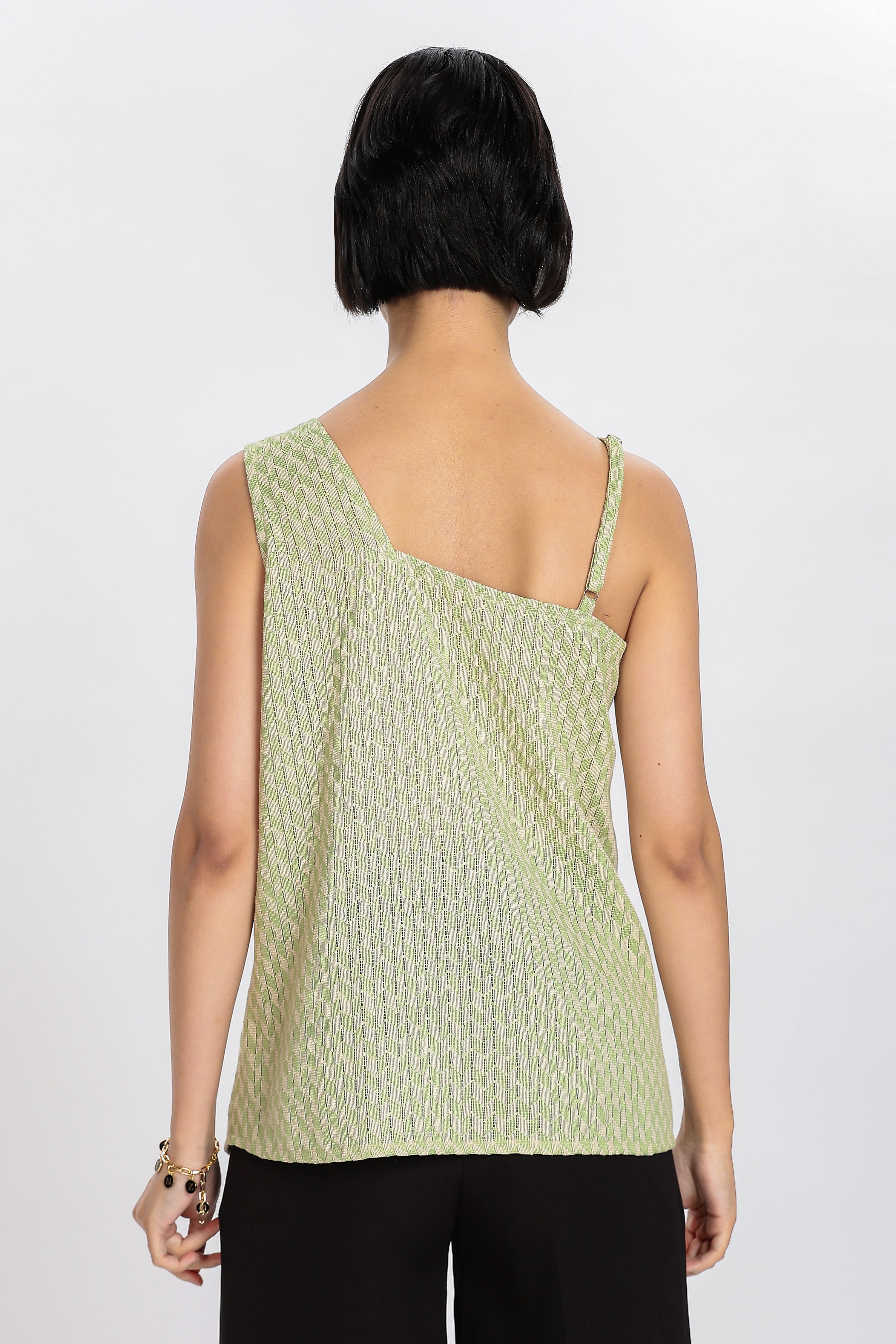 KNITTED TOP-GREEN