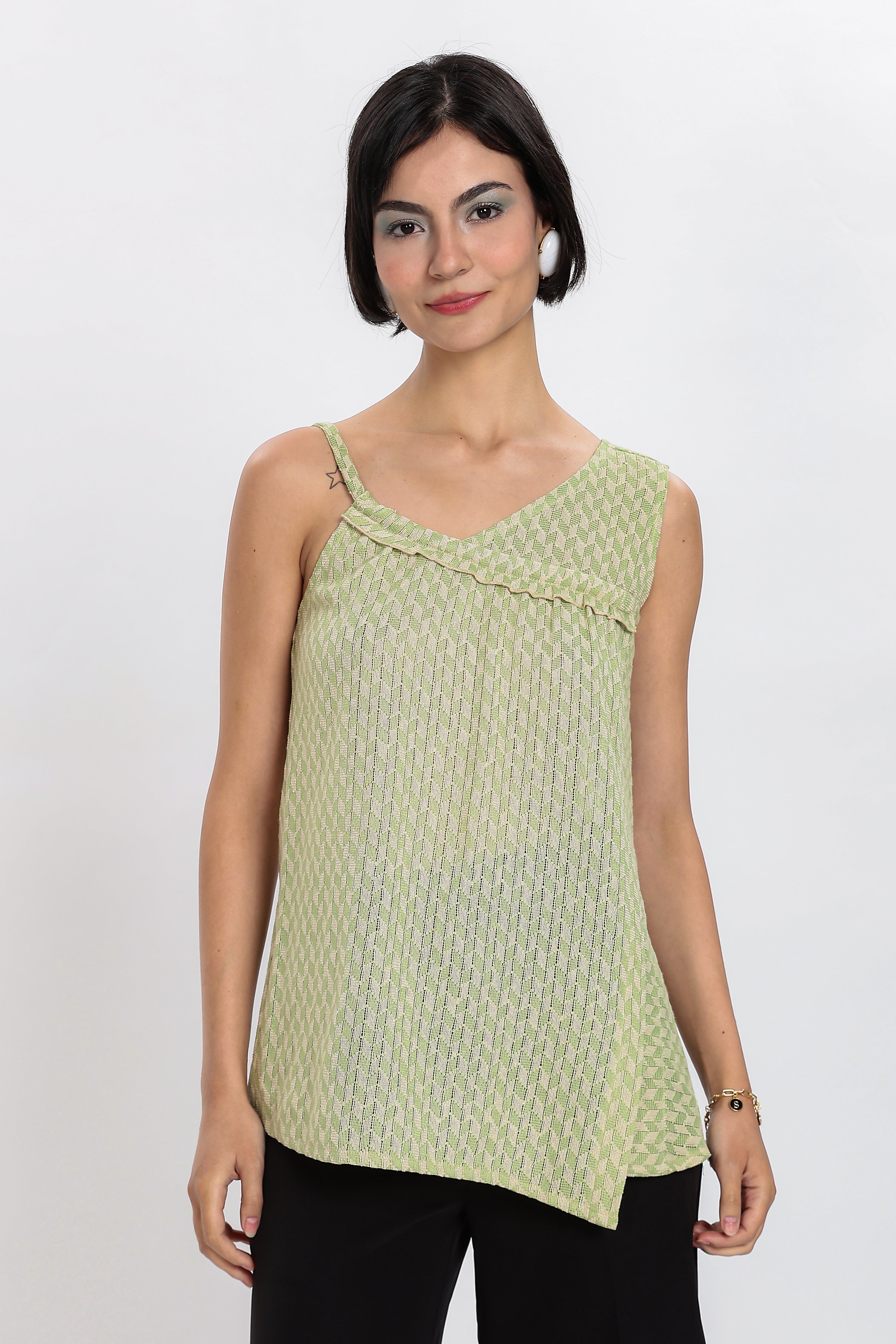 KNITTED TOP-GREEN