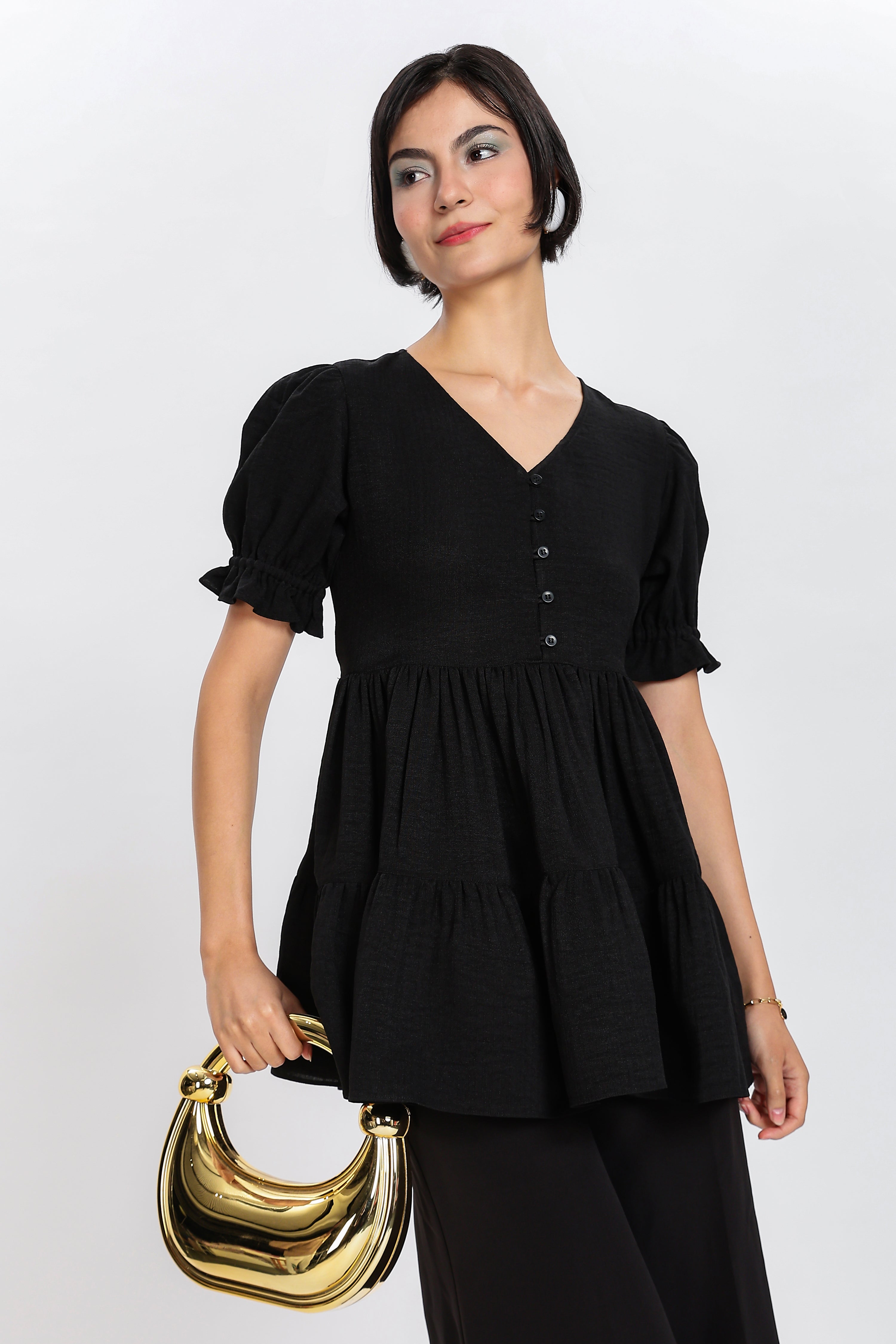 CASUAL TOP-BLACK