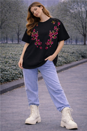 OVERSIZED FLORAL T-SHIRT