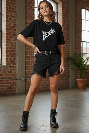 RETURN GRAPHIC PRINTED OVERSIZED T-SHIRT