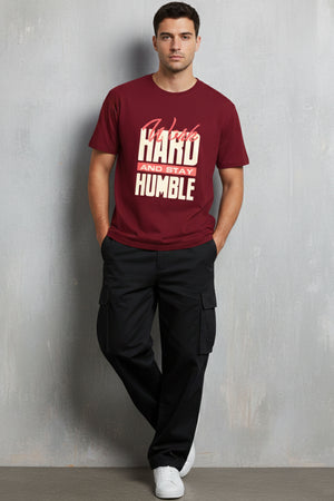 WORK HARD GRAPHIC REGULAR T-SHIRT