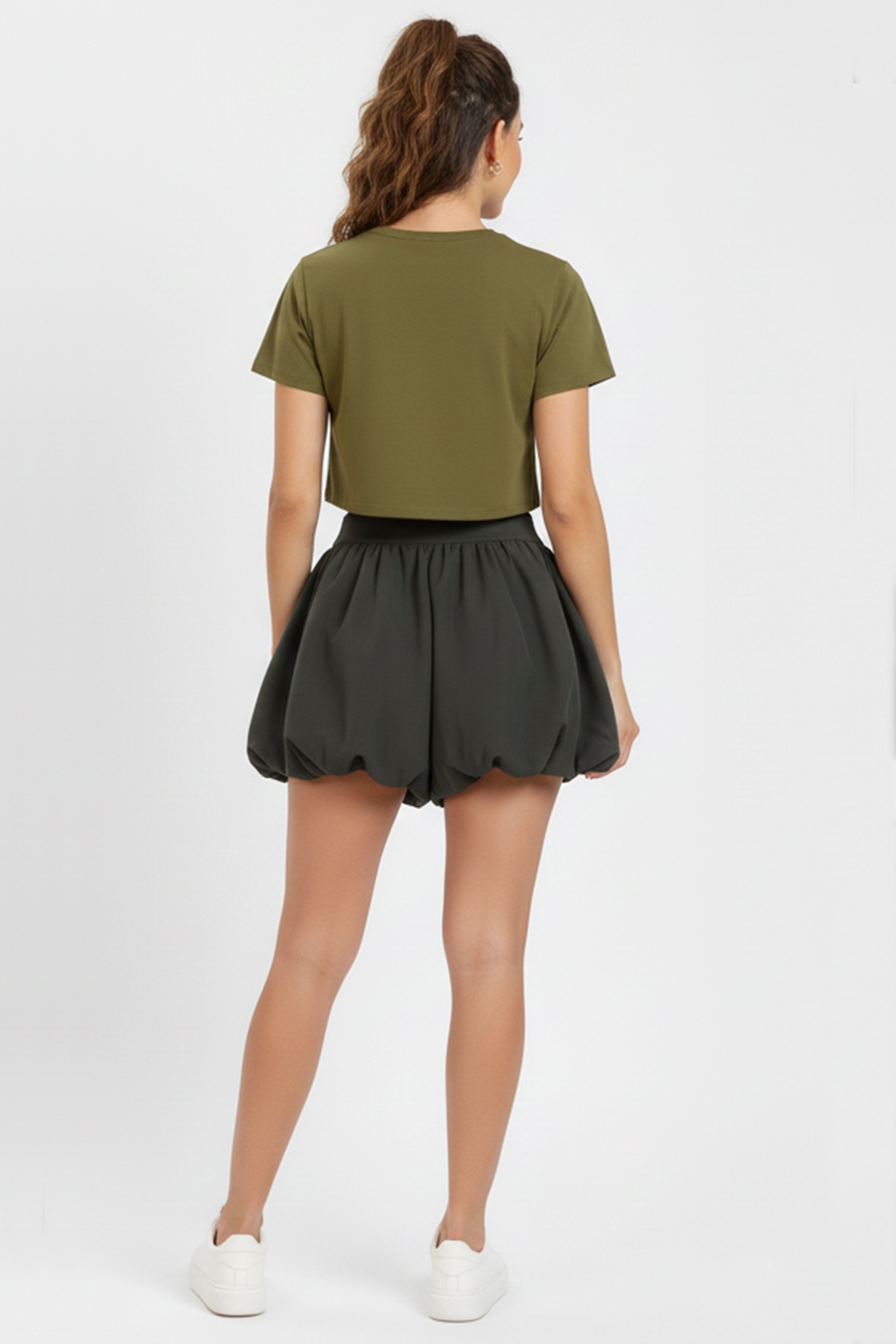 TEDDY GRAPHIC PRINTED CROP TEE