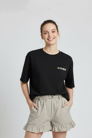 STENZO ICONIC GRAPHIC PRINTED OVERSIZED T-SHIRT