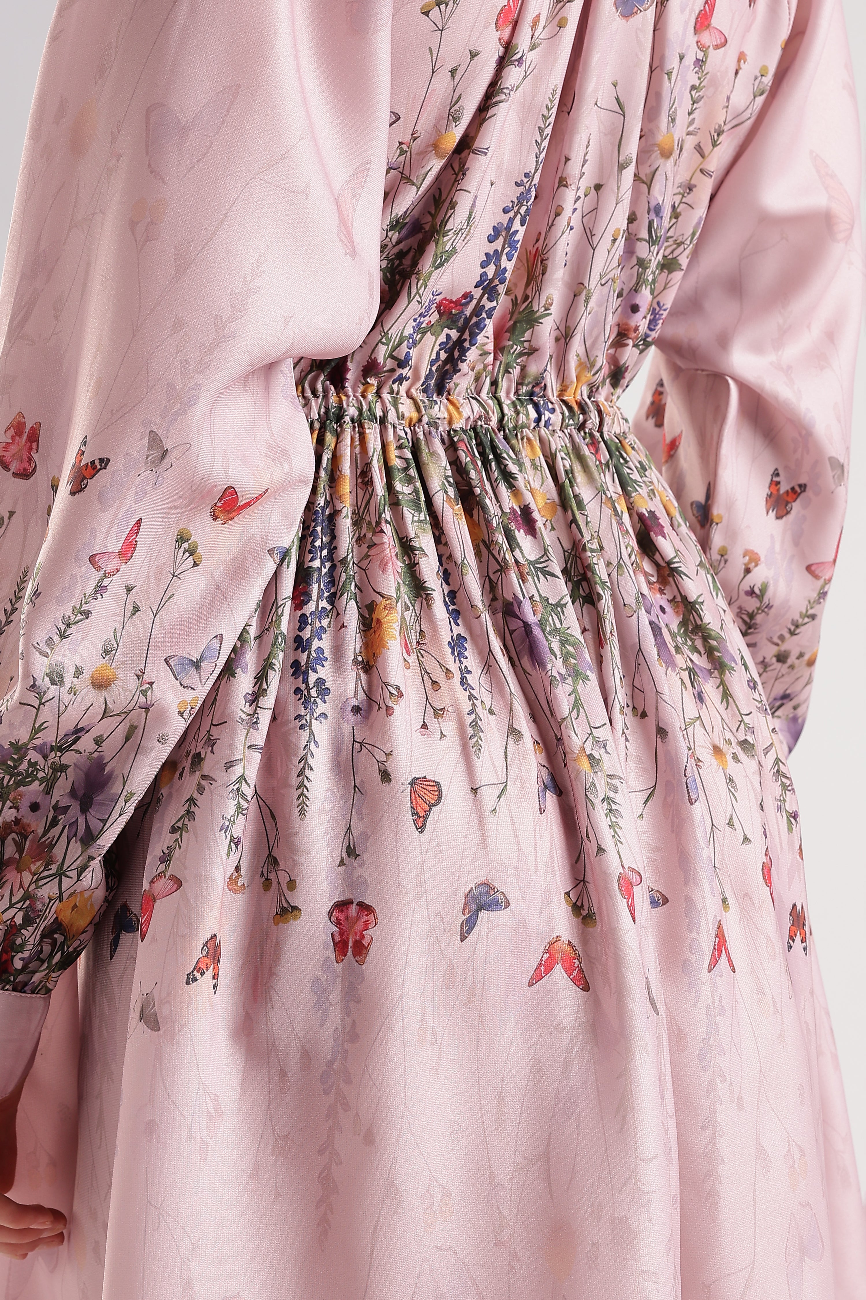 FLORAL MINI DRESS-PINK