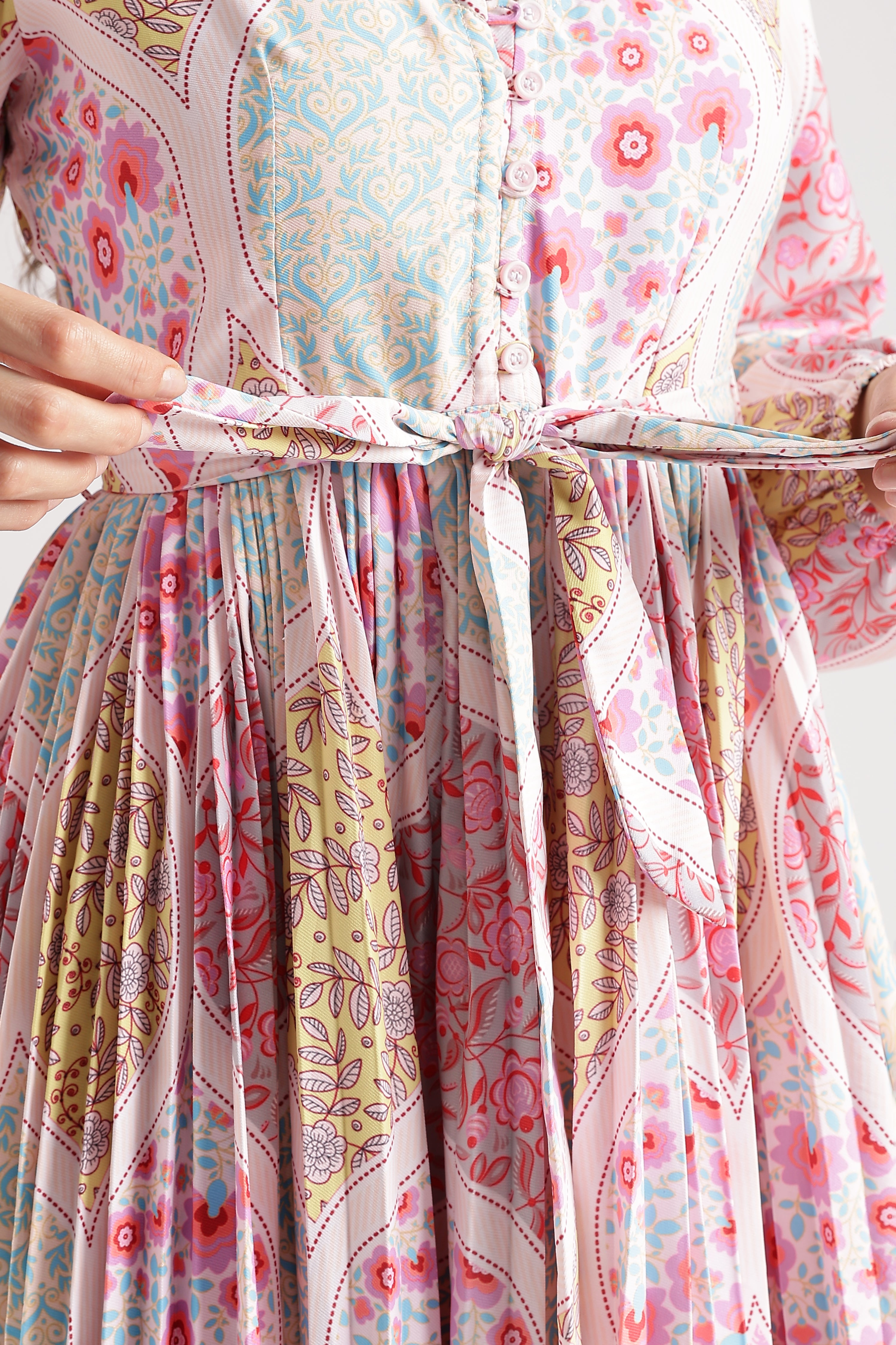 PAISLEY PRINTED MAXI DRESS