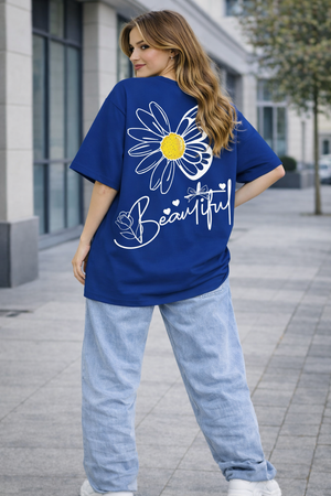 BUTTERFLY GRAPHIC PRINTED OVERSIZED TEE