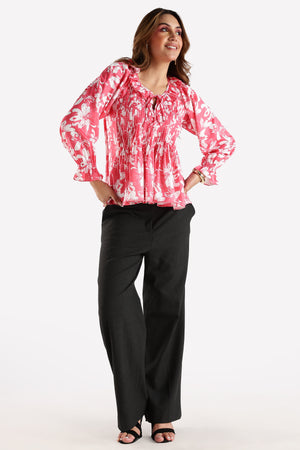 PRINTED TOP-PINK