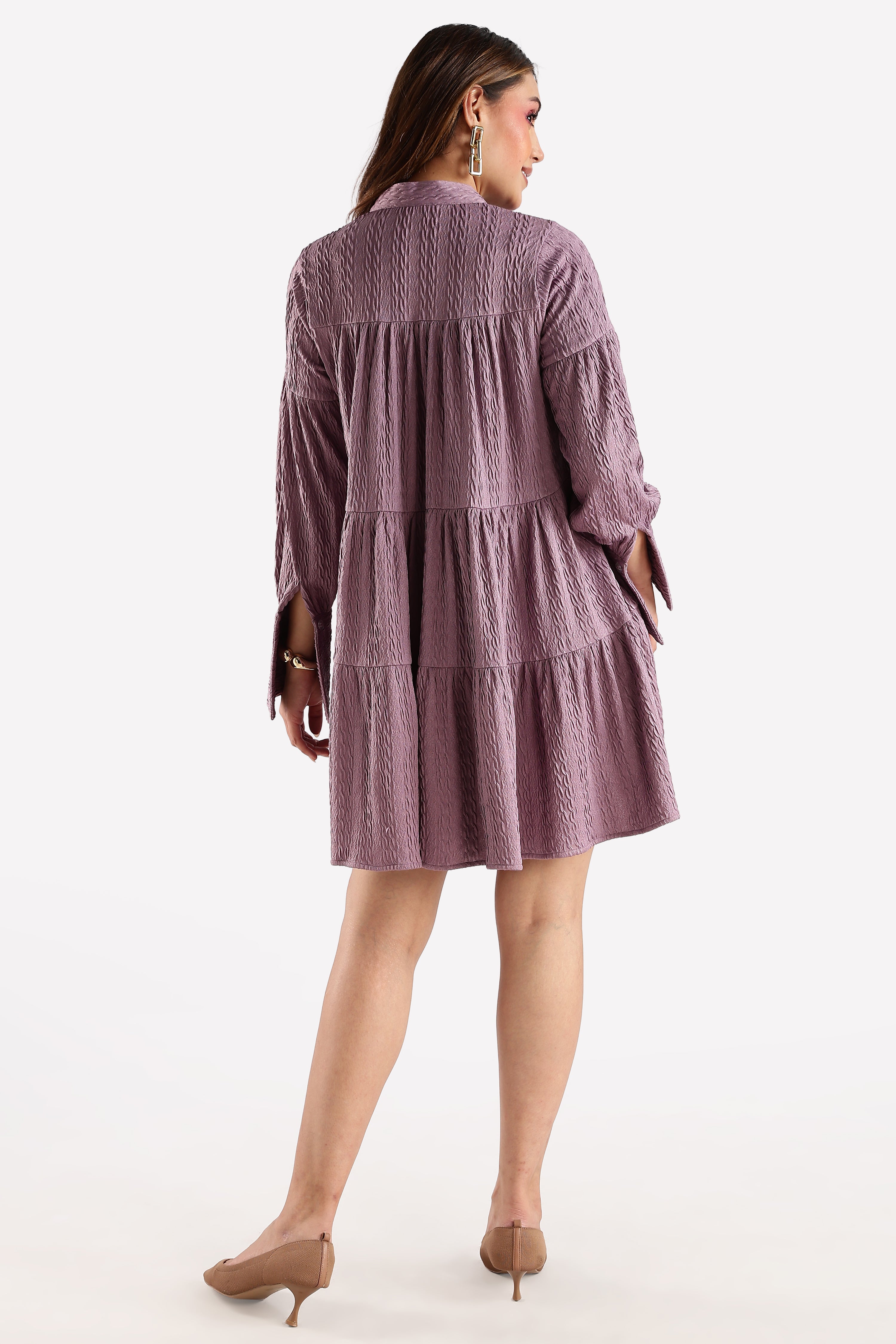 FLAIRY MINI DRESS-PINK