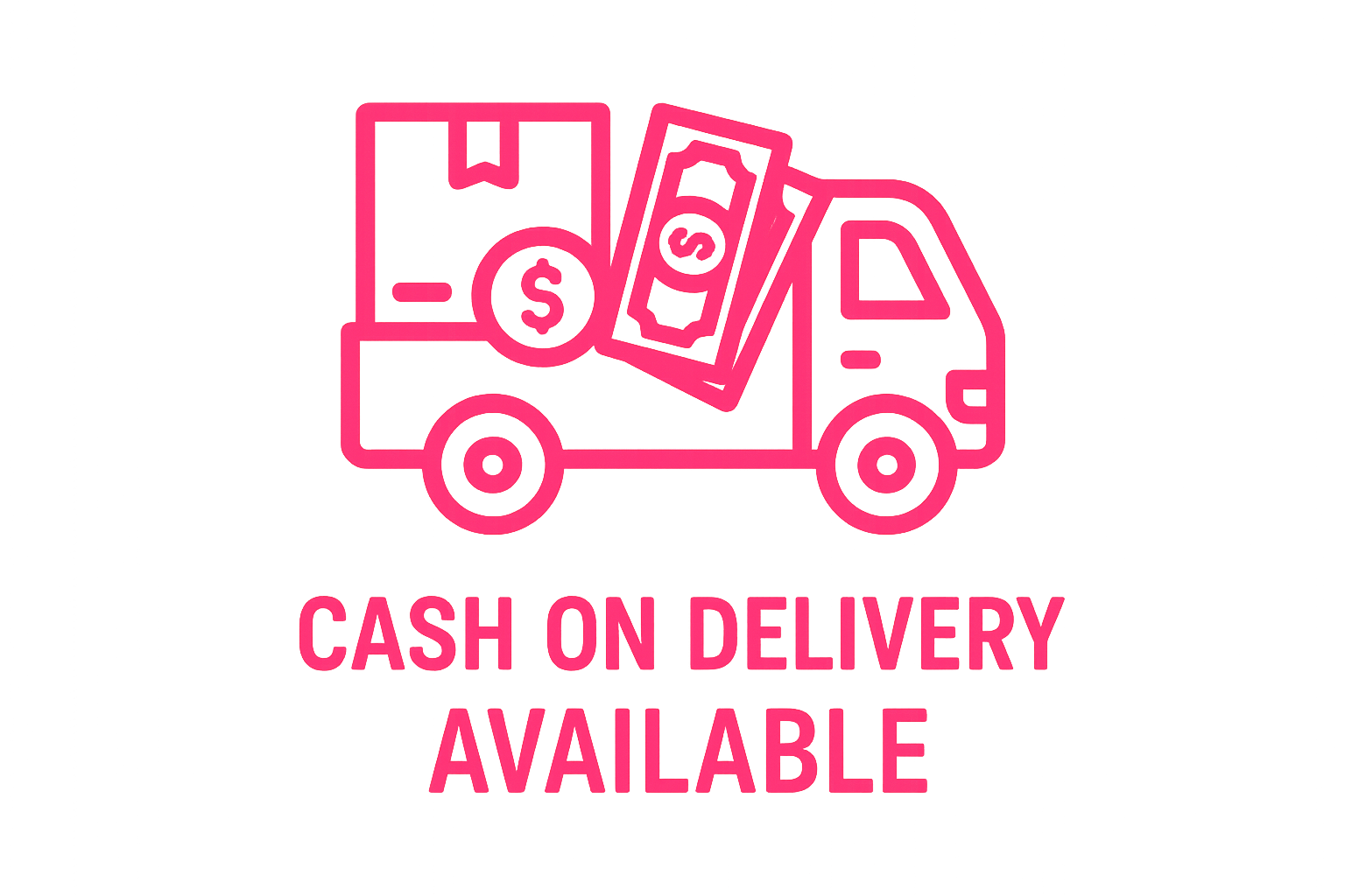 Generate icon of Cash on delivery available with color codle #e95b82